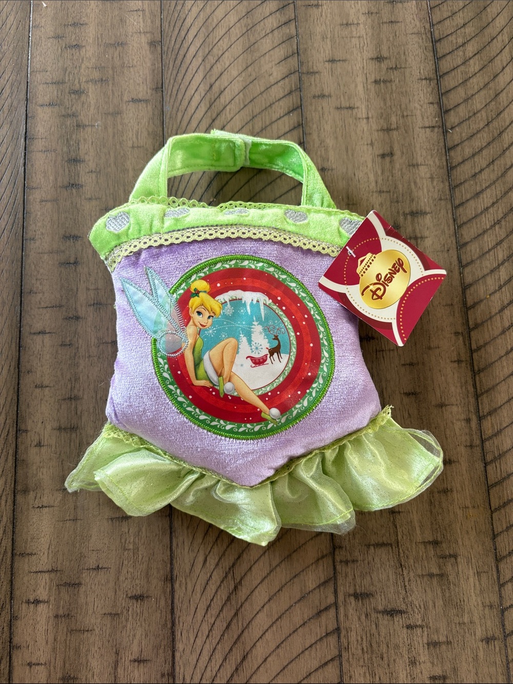 Disney Purple & Green Tinker Bell Kids Tote Bag
